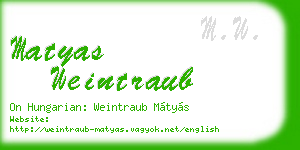 matyas weintraub business card