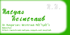 matyas weintraub business card